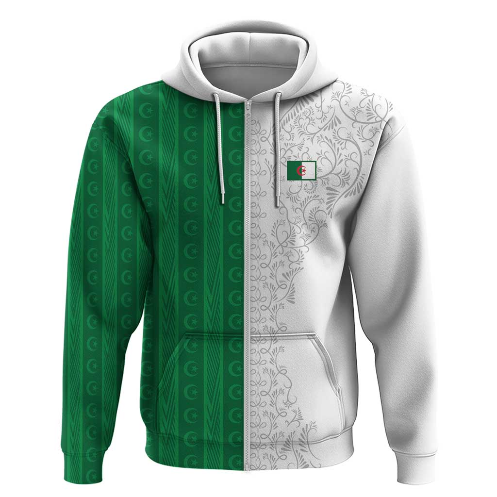 World Football 2026 Algeria Custom Zip Hoodie Algeria Culture Heritage - Wonder Print Shop
