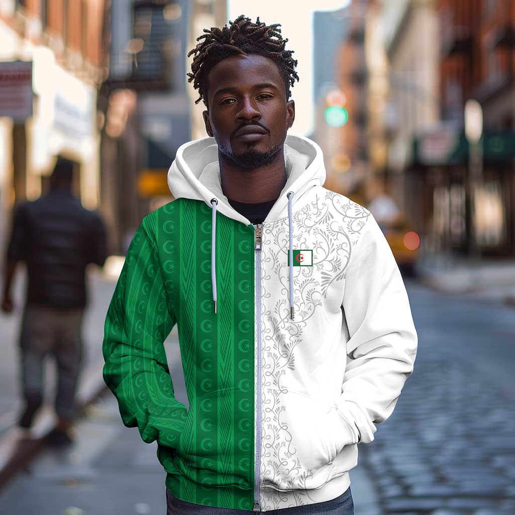 World Football 2026 Algeria Custom Zip Hoodie Algeria Culture Heritage - Wonder Print Shop