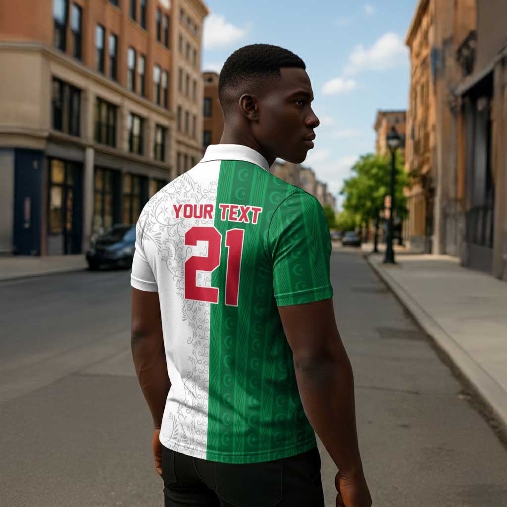 World Football 2026 Algeria Custom Zipper Polo Shirt Algeria Culture Heritage - Wonder Print Shop