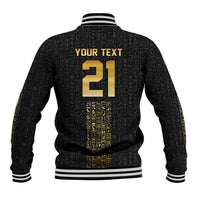 World Football 2026 Egypt Custom Baseball Jacket Ancient Egyptian Hieroglyphs - Wonder Print Shop