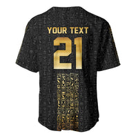 World Football 2026 Egypt Custom Baseball Jersey Ancient Egyptian Hieroglyphs LT9