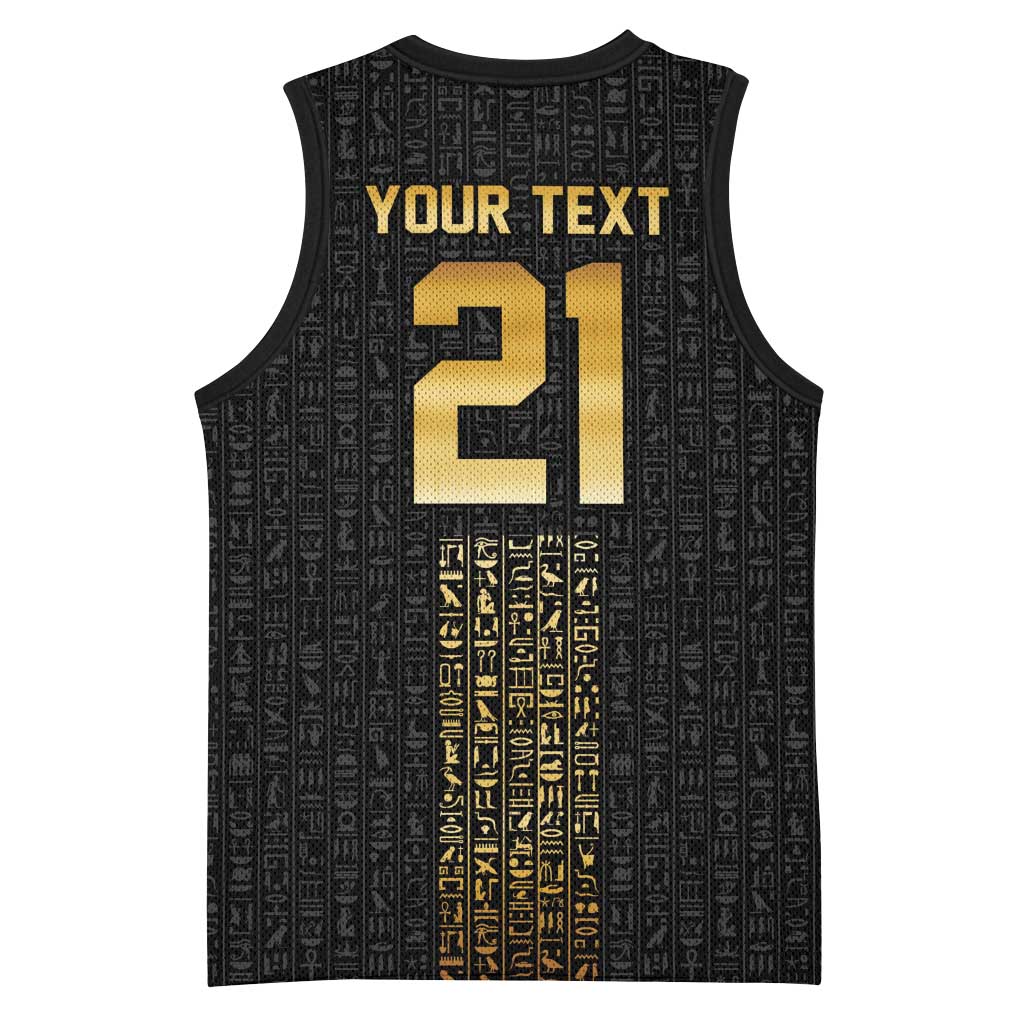 World Football 2026 Egypt Custom Basketball Jersey Ancient Egyptian Hieroglyphs - Wonder Print Shop