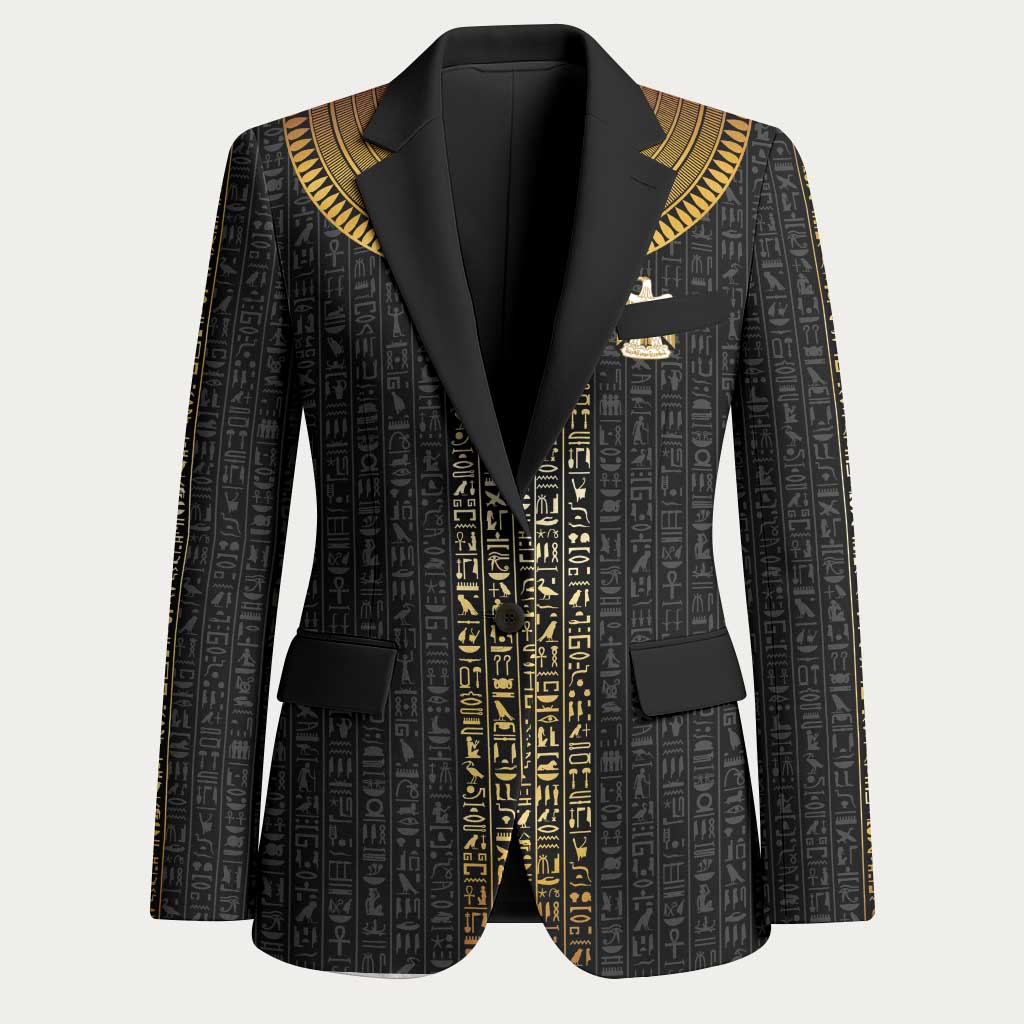 World Football 2026 Egypt Custom Blazer Ancient Egyptian Hieroglyphs - Wonder Print Shop