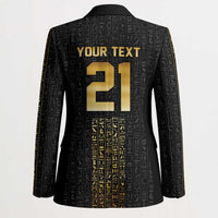 World Football 2026 Egypt Custom Blazer Ancient Egyptian Hieroglyphs - Wonder Print Shop