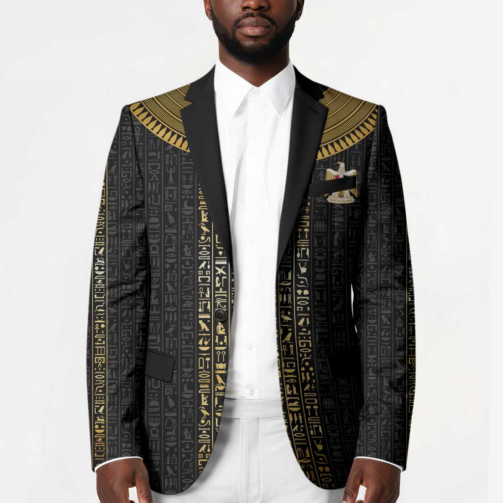 World Football 2026 Egypt Custom Blazer Ancient Egyptian Hieroglyphs - Wonder Print Shop