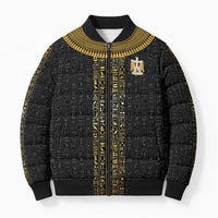 World Football 2026 Egypt Custom Bomber Puffer Jacket Ancient Egyptian Hieroglyphs - Wonder Print Shop