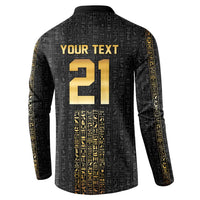 World Football 2026 Egypt Custom Button Sweatshirt Ancient Egyptian Hieroglyphs
