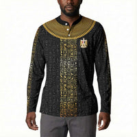 World Football 2026 Egypt Custom Button Sweatshirt Ancient Egyptian Hieroglyphs