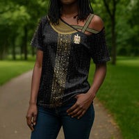 World Football 2026 Egypt Custom Cross Shoulder Shirt Ancient Egyptian Hieroglyphs - Wonder Print Shop