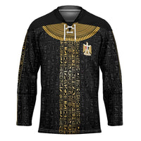World Football 2026 Egypt Custom Hockey Jersey Ancient Egyptian Hieroglyphs - Wonder Print Shop