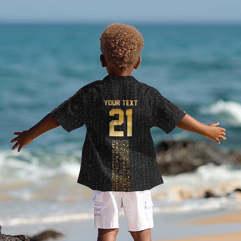 World Football 2026 Egypt Custom Kid Hawaiian Shirt Ancient Egyptian Hieroglyphs LT9