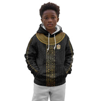 World Football 2026 Egypt Custom Kid Hoodie Ancient Egyptian Hieroglyphs - Wonder Print Shop