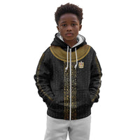 World Football 2026 Egypt Custom Kid Hoodie Ancient Egyptian Hieroglyphs - Wonder Print Shop