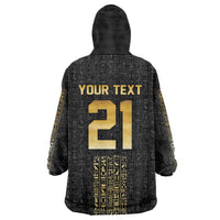 World Football 2026 Egypt Custom Kid Wearable Blanket Hoodie Ancient Egyptian Hieroglyphs - Wonder Print Shop