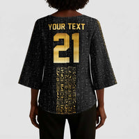 World Football 2026 Egypt Custom Kimono Sleeve Blouse Ancient Egyptian Hieroglyphs - Wonder Print Shop