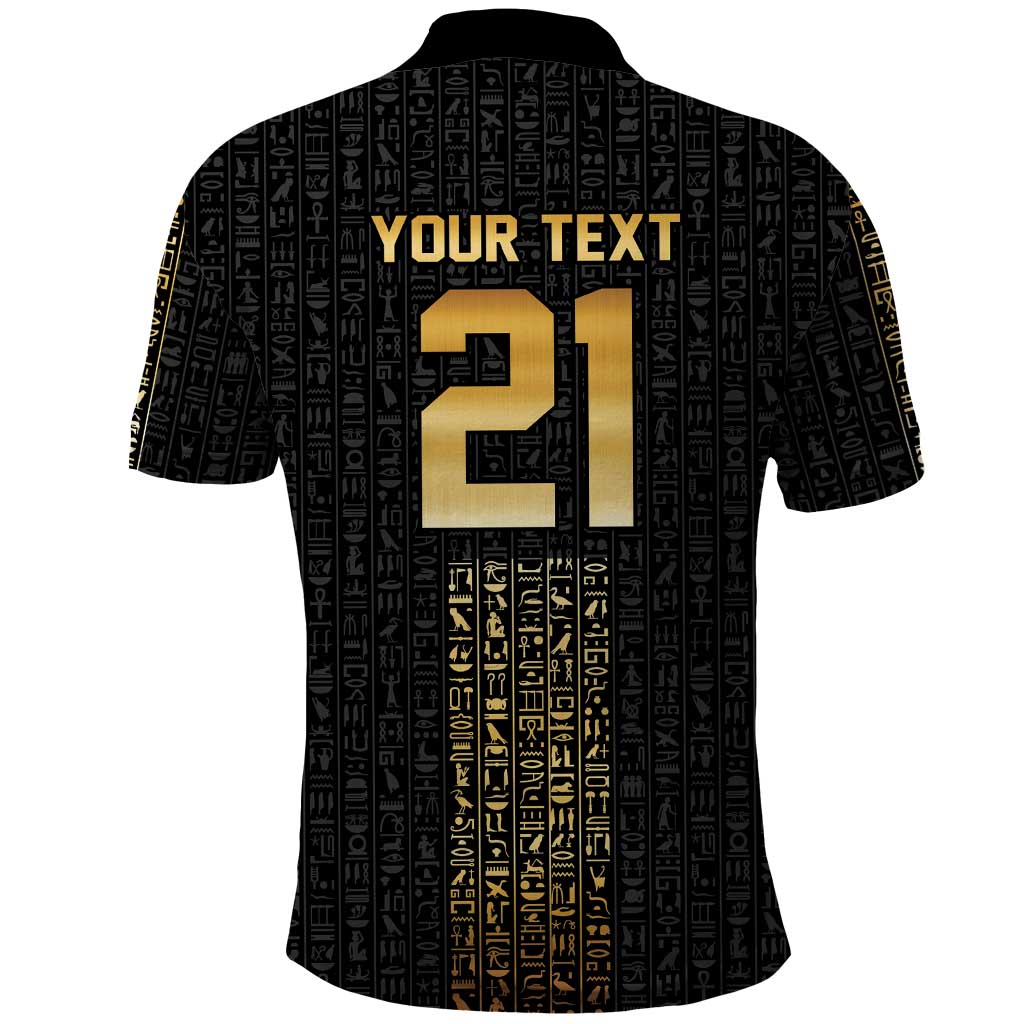 World Football 2026 Egypt Custom Polo Shirt Ancient Egyptian Hieroglyphs LT9