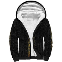 World Football 2026 Egypt Custom Sherpa Hoodie Ancient Egyptian Hieroglyphs - Wonder Print Shop