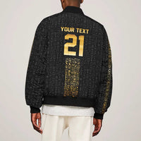 World Football 2026 Egypt Custom Sleeve Zip Bomber Jacket Ancient Egyptian Hieroglyphs - Wonder Print Shop