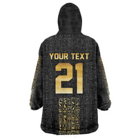 World Football 2026 Egypt Custom Wearable Blanket Hoodie Ancient Egyptian Hieroglyphs - Wonder Print Shop