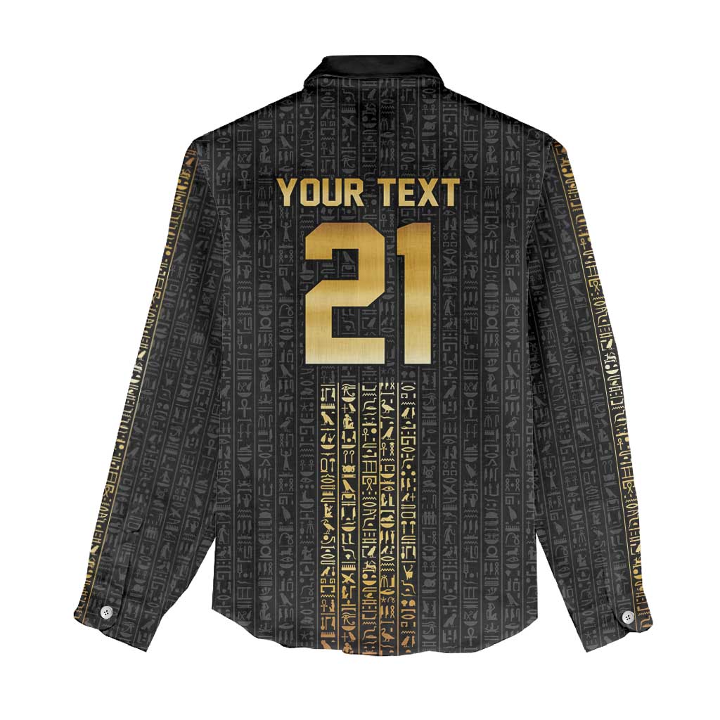 World Football 2026 Egypt Custom Women Casual Shirt Ancient Egyptian Hieroglyphs - Wonder Print Shop