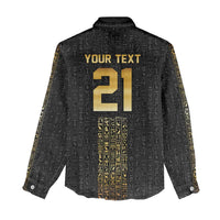 World Football 2026 Egypt Custom Women Casual Shirt Ancient Egyptian Hieroglyphs - Wonder Print Shop