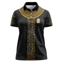 World Football 2026 Egypt Custom Women Polo Shirt Ancient Egyptian Hieroglyphs LT9