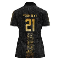 World Football 2026 Egypt Custom Women Polo Shirt Ancient Egyptian Hieroglyphs LT9