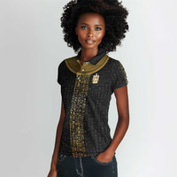 World Football 2026 Egypt Custom Women Polo Shirt Ancient Egyptian Hieroglyphs LT9