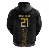 World Football 2026 Egypt Custom Zip Hoodie Ancient Egyptian Hieroglyphs - Wonder Print Shop