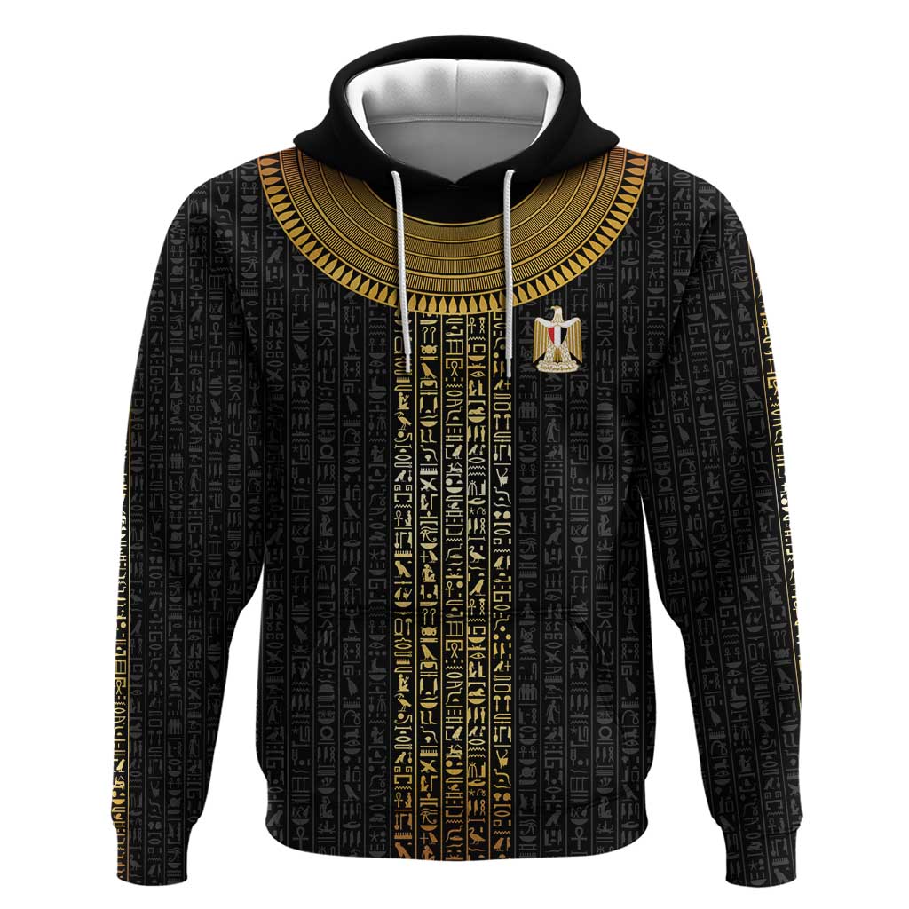 World Football 2026 Egypt Custom Zip Hoodie Ancient Egyptian Hieroglyphs - Wonder Print Shop