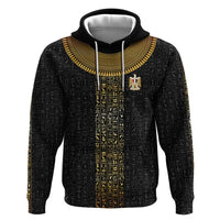World Football 2026 Egypt Custom Zip Hoodie Ancient Egyptian Hieroglyphs - Wonder Print Shop