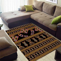 Bamenda Toghu Area Rug Traditional Attire Pattern