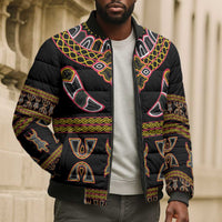 Bamenda Toghu Bomber Puffer Jacket Traditional Attire Pattern