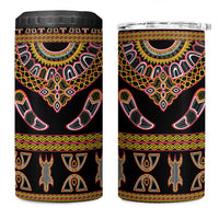 Bamenda Toghu 4 in 1 Can Cooler Tumbler Traditional Attire Pattern