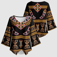 Bamenda Toghu Kimono Sleeve Blouse Traditional Attire Pattern