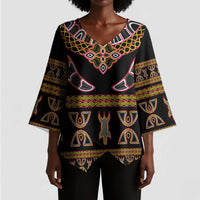 Bamenda Toghu Kimono Sleeve Blouse Traditional Attire Pattern
