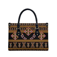 Bamenda Toghu Leather Bag Traditional Attire Pattern