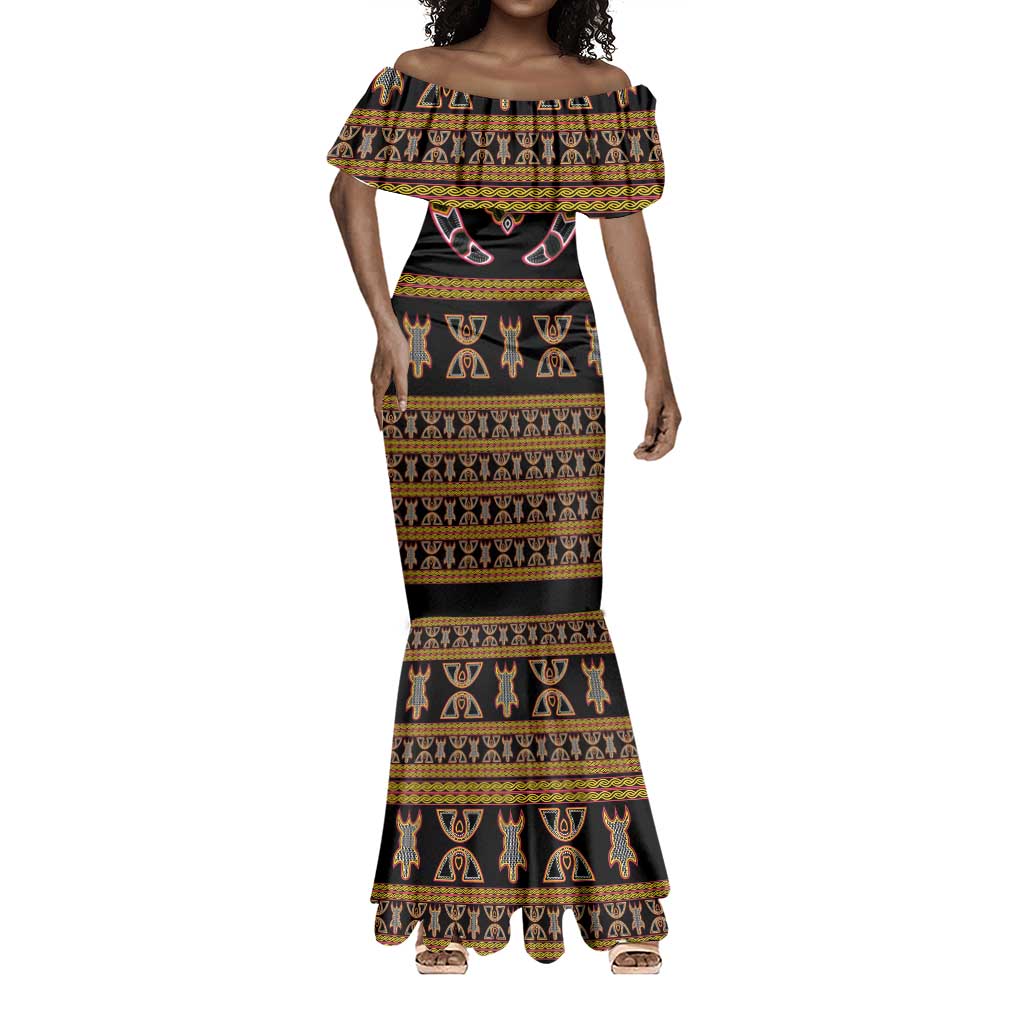 Bamenda Toghu Mermaid Dress Traditional Attire Pattern
