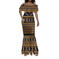 Bamenda Toghu Mermaid Dress Traditional Attire Pattern