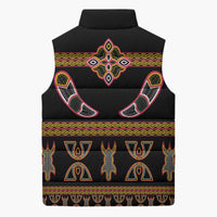 Bamenda Toghu Sleeveless Puffer Jacket Traditional Attire Pattern