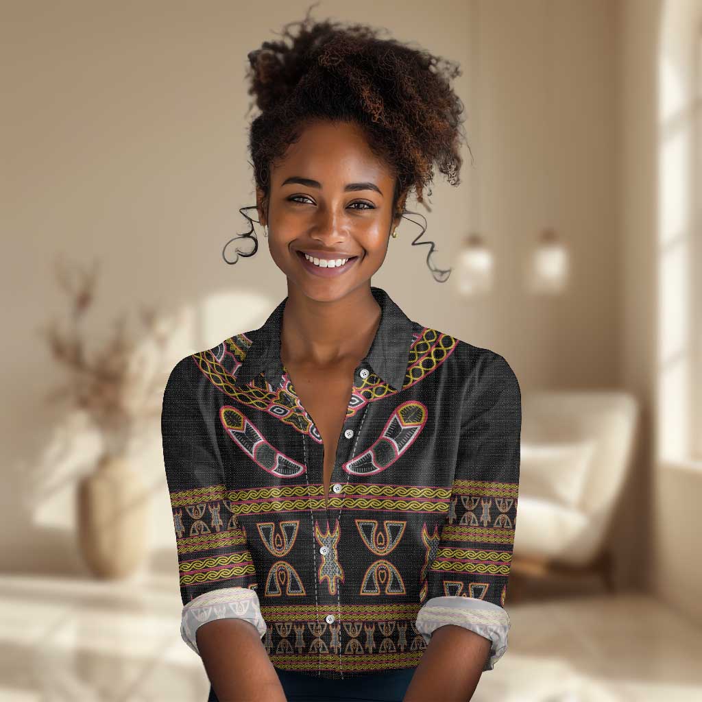 Bamenda Toghu Women Casual Shirt Traditional Attire Pattern