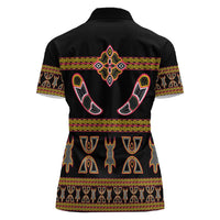 Bamenda Toghu Women Polo Shirt Traditional Attire Pattern