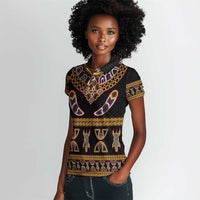Bamenda Toghu Women Polo Shirt Traditional Attire Pattern