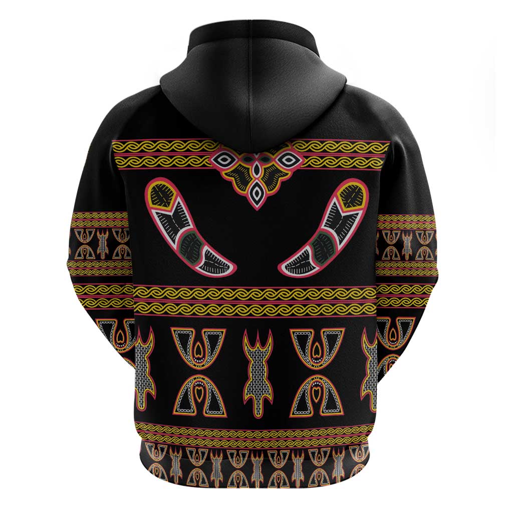 Bamenda Toghu Zip Hoodie Traditional Attire Pattern