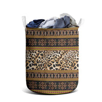 Cameroon Cheetah Toghu Pattern Laundry Basket