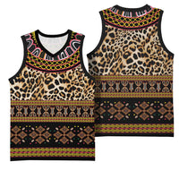 Cameroon Cheetah Toghu Pattern Basketball Jersey