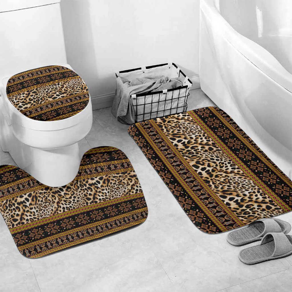 Cameroon Cheetah Toghu Pattern Bathroom Set