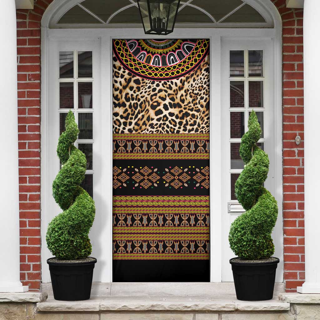 Cameroon Cheetah Toghu Pattern Door Cover