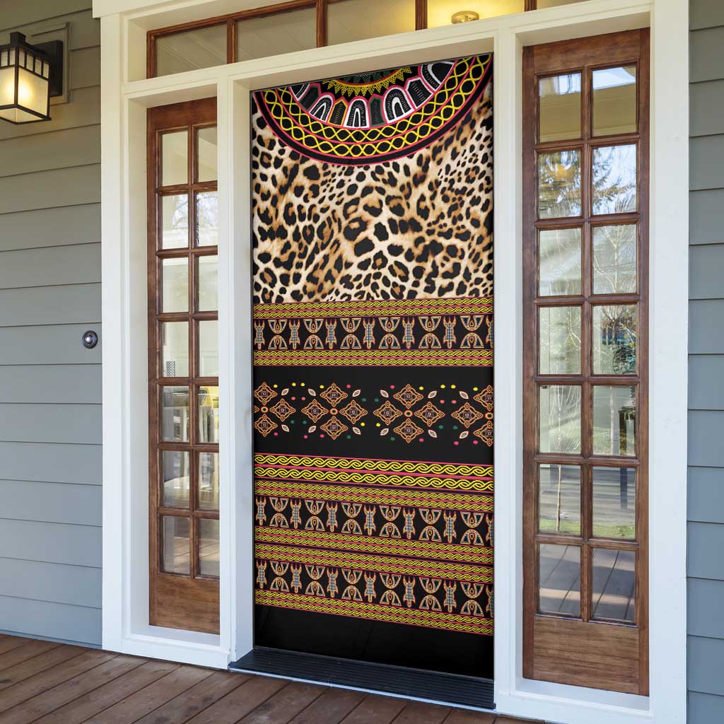 Cameroon Cheetah Toghu Pattern Door Cover