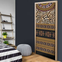 Cameroon Cheetah Toghu Pattern Door Cover